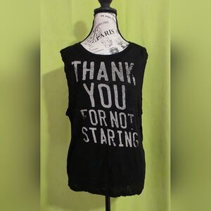 Graphic Tank Top - Black